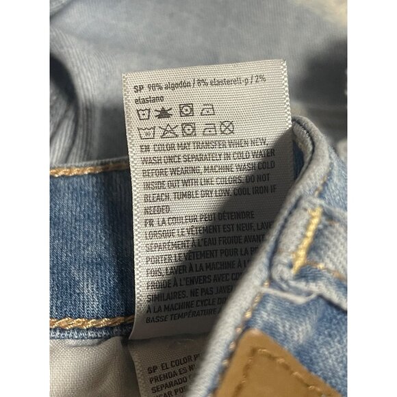 American Eagle Hi Rise Shortie Shorts Womens Size 6 Distressed/Destroyed Denim - Picture 6 of 10